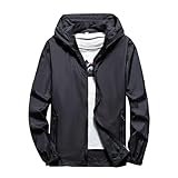Mymyguoe Übergangsjacke Herren Leichte Softshelljacke Regenjacke Atmungsaktive Wanderjacke Dünne Summer Windjacke Windbreaker Bequem Arbeitsjacke Für Wandern Fahrrad Camping