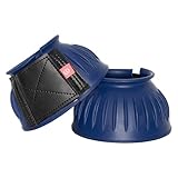 Imperial Riding Bells Hufglocken, Robuste Gummi-Bellboots, sicherer Klettverschluss, Stoßabsorbierend & wasserabweisend, Training & Ausritte, Klassisches Design & zuverlässiger Schutz, Royalblau, L