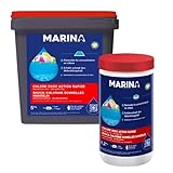 MARINA Shock-Chlorine schnelles Handeln, Schockdesinfektion, Chlortabletten, Chlor Schock, Schockchlorung für den Pool, 1 Tablette für 2-10m3