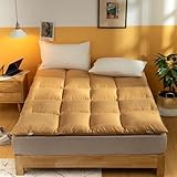Superweiche Dreidimensionale Futonmatratze Aus Federsamt, Japanische Bodenmatte, Faltbare Matratze, Einzel- Und Doppelmatratze, Geeignet For Schlafzimmer, Boden, Sofa, Schlafsaal(Light Brown,120*200cm