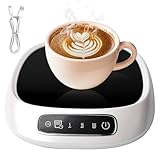 Kaffee Tassenwärmer, Kaffeewärmer Teewärmer Getränkewärmer 3 Temperatureinstellungen Smart Schreibtisch Wärmer Elektrischer Getränkewärmer mit 1-8h Abschaltautomatik für Kaffee Tee Kakao Milch