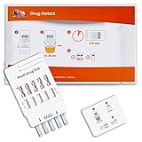self-diagnostics Drogenschnelltest Multi 5 - Nachweis der 5 Drogenarten Kokain, Cannabis (THC), Amphetamin, Opiate/Morphin & Methamphetamin - 5 min Urin Drogentest - Schnelltest - Urintest