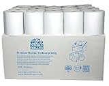 10 Rollen Premium 80 x 80 mm Thermopapier Kassenbonrolle; für EPOS POS-Terminal, Registrierkasse, Kassenmaschine, EPOS-Drucker (Epson Citizen Toshiba Star Bixolon TH243 CBM232 CBM233 CBM253 TM-T88V)