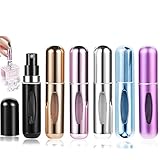 Kamiya 6 Stück 5ml Parfümzerstäuber, Nachfüllbare Parfüm Zerstäuber, Portable Zerstäuber, Mini Portable Sprühflasche, Taschenzerstäuber