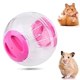 Hamster Run Ball, Hamsterball, Hamsterrad Übungsball, Hamster Laufball, Hamsterball Spielzeug, Spielzeug Hamster Running Ball, für Hamster-Kleintiere & Mäuse, Kunststoff(12cm, Rosa)