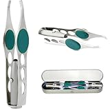 ZoneYan Pinzette Mit Led Licht, Tweezers with Led Light, Augenbrauen Pinzette, Led-Pinzette, Pinzette Augenbrauen für Jungen und Mädchen, Make-up, Wimpern, Augenbrauenpflege-Werkzeuge
