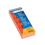 HERMA 4892 Nummernblock Zahlen 1-500, doppelt, 500 Stück, 56 x 28 mm, selbstklebend, matt, 2fach fortlaufende Papier Nummernetiketten Zahlenetiketten Anlagenummern, rot