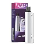 Elfbar Elfa Master Akkuträger mit Anzeige, Basisgerät 850mAh Akku mit Display, 0,8 Ohm und 1,1 Ohm Pod System, Mesh-Coil Mod Akkuträger, Starter Set, Ohne Nikotin, Ohne Liquid (Silber)