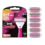 Wilkinson Sword - Quattro for Women Rasierer, 6+1 Ersatzklingen, 4 ultradünne Klingen für eine gründliche Rasur