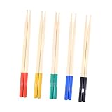 FUNOMOCYA 5 Paare Ahorn Trommelstöcke für Bunten Farben Rutschfeste und Langlebige Drumsticks für Schlagzeuger und Anfänger für Trommeln