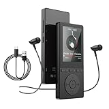 64GB MP3 Player Bluetooth 5.3, MP3 Player mit Lautsprecher, Musikwiedergabe, Sprachrekorder, E-Book, HiFi-Sound, Kopfhörer, MP3-Player Ideal für Sport, Support 128GB TF Card, Schwarz