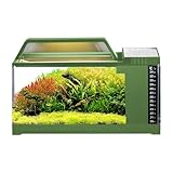 Betta Fischaquarium | Fischglas mit integrierter LED-Beleuchtung und leisem Filter | Intelligente Filtration und Temperaturüberwachung für Betten, Guppys, und Quallen + Heimdekoration