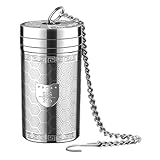 Teesieb mit verlängerter Kette – Filtersiebe Tropfschalen | Edelstahl-Tee-Ei | Teefilter | Tee-Ei | Loser Tee Ei mit Kette | Teefilter für Schwarztee Grüner Tee Herrbaltee