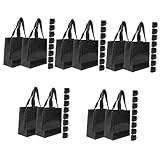 FRCOLOR 5 Sätze Schwarze Geschenktüte Beutel Schwarze Taschen Weiße Taschen Geburtstagsfeier Bevorzugen Taschen Tragetasche Stofftaschen Geschenktüte Masse Black Papier 10 Stück * 5