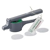 FACKELMANN Chefkoch Spätzlepresse für Kartoffeln, Spätzle, Spaghettieis & Co – Presse mit 3 Lochscheiben mit verschiedenen Stärken (2-3 mm) – Robust und ergonomisch