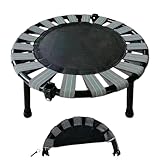 Kleine Trampolin, stilles Sprungbett, Sprungübungswerkzeug, 165 lbs Kapazität, Falten, 17,72 x 6,3 Zoll, für Kinder und Erwachsene Sport und Spaß zu Hause oder im Freien Gebrauch