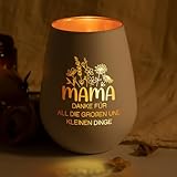 Craftique Dankeschön Geschenke für Mama - Windlichter - Mama Geschenk Weihnachten, Geburtstagsgeschenk für Mama, Danke Mama Geschenk, Danke Geschenk für Mama, Geschenk Mama Geburtstag