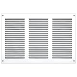 Steinberg14 Lüftungsgitter 300x200 mm - Weiß Metall Belüftungsgitter mit Insektenschutz - Abluftgitter für Wand und Decke - Lüftungsabdeckung für Innen und Außen - Insektenschutzgitter