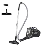 Hoover HP1 leistungsstarker Bodenstaubsauger ohne Beutel für Hartböden & Teppiche, EPA-Staubfilter, großer 2L-Behälter, integriertes Zubehör, 7,5 m Arbeitsradius [HP105HM]
