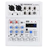 DJ-Mixer, Mischpult e Broadcast 4 Kanal Bluetooth PC USB Wiedergabe Aufnahme 88 DSP Digital Effekt Sound Mixer AG-AS04A