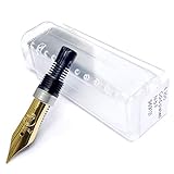 Pelikan Füllfederhalter M200, vergoldete Edelstahlfeder mit feiner Spitze, 0.3mm, Mittel, Blau, Wasser, Taschen-Clip, glatt, 1 Stück