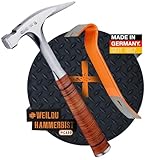 PICARD Latthammer Nr. 790 ½ + Mini BlackGiant® + Sticker | 800g Gesamtgewicht | Geraute Bahn | Magnetischer Nagelhalter | Korrosionsgeschützt | Ganzstahlstiel mit Ledergriff | GS-geprüft | Länge 312mm