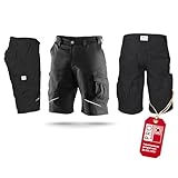 KÜBLER ACTIVIQ Arbeitsshorts schwarz, Größe 52, Herren-Arbeitsshorts aus Mischgewebe, leichte Arbeitsshorts von KÜBLER Workwear