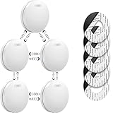 SAVS SM11R4 Funkvernetzter Rauchmelder 5er-Pack – 10 Jahre Batterie – Extra flaches Design – Kein LED-Licht – Montage ohne Bohren – Entspricht europäischer Norm – Vernetzbarer Feuermelder