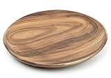 levandeo Holzteller aus Akazie - 15cm rund - Holz-Schale Obstschale Schüssel Salatschüssel Dekoteller - Deko Dekoration Aufbewahrung Akazienholz