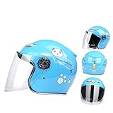 Happyyami Fahrradhelm Für Kind Kinderhelm Motorradhelm Für Linse Für Motorradhelm Rollschuhe Für Rollschuhe Motocross-Helm Für Motorradhelme Schmutzhelm Blue