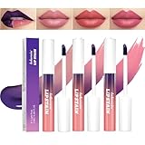 3 Farben Abziehen Lip Stain Tattoo, Peel off Lippenstift Lip Liner Tattoo Matte Finish Lip Stain, Farben ändern Lipgloss Langlebig Wasserdicht Plump Lip Makeup Geschenk Für Frauen