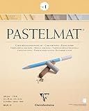 Clairefontaine 96017C Zeichenblock Pastelmat (12 Blatt, 24 x 30 cm, 360 g, mit 4 transparenten Trennblätternmit, Spezielkarton ideal fur Pastell und Kreide) hellgelb, gelb, dunkelgrau und hellgrau