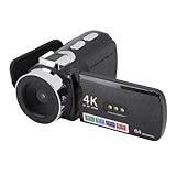 Jectse 64MP 4K Videokamera Camcorder, Digitalkamera -Rekorder mit Nachtsicht mit LED -Füllung für Reise, Tägliches Gebrauch und Live -Streaming