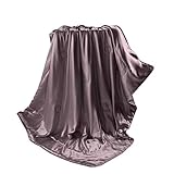 THXSILK Kuscheldecke Seide, Seide Heimdecke, 100% Maulbeereseide Innen und außen, Wunderbar Weich TV-Decke Kuscheldecke, Größe 135x180 cm - Lila