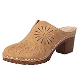 T-Steg-Schuhe für Damen, hohl, groß, hochhackig, dick, bequem, lässig, Sommersandalen, Größe 39, braun, 38.5 EU