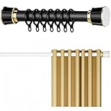 Gardinenstange Verstellbar Teleskopstange 40 500cm ohne Bohren Spannstange für Gardinen & Duschen, 33mm Durchmesser Edelstahl Klemmstange für Bad & Kleiderschrank (Erdgelb)