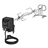 Onlyfire drehspieß Set mit 4W grillmotor,73 cm Rotisserie Drehspieß,Edelstahl rotisserie kit | BBQ grillspieß für Gasgrill