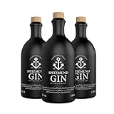 Spitzmund Anker Gin 47% vol | Handcrafted Premium Gin aus Deutschland | Wacholder, Pflaume, Apfel, Zitrus | Perfekt mit Tonic Water | Ideal für Tonic & Cocktails (0,5l / 500ml) (500ml (3er Pack))