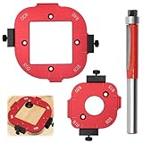 GYSRXS 2 Stück Router Jig Radius Schablone 4 in 1 Präzision Radius Schablone mit Nutfräser Oberfräse Frässchablonen für Oberfräse R10 R15 R20 R25 R30 R35 R40 R50(Rot)