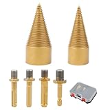 Uqezagpa Brennholzbohrer Set Holzspalter Bohrer Abnehmbare Holz Elektrische Bohrer Schraubkegel Schraubendreher Quadrat Rund