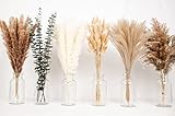 110-teiliges Set von Boho-Pampasgras Dekor, natürlich getrocknete Pampas, Hasenschwanz getrocknete Blumen und getrocknetes Eukalyptus. Perfekt für Hochzeiten, Boho-Partydekorationen