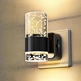 LOHAS-LED Nachtlicht Steckdose mit Dämmerungssensor, 3000K Warmweiß, Einstellbare Helligkeit 0-100LM, Moderne LED Steckdosenlicht für Flur, Treppe, Schlafzimmer, Küche, Badezimmer, Schwarzer Ring