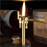 Vintage-Pfeifenfeuerzeug, wiederverwendbar, Metall, Mini-Grabenfeuerzeug, offene Flamme, Schleifscheibe für Sammlung, dekoratives Geschenk, Outdoor-Camping