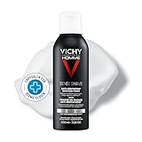 Vichy Homme Sensi Shave Rasierschaum, Für eine glatte, nicht reizende Rasur, Feuchtigkeitsspendend, Gegen Hautirritationen und Rötungen nach der Rasur, 200 ml
