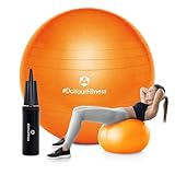#DoYourFitness Gymnastikball + Luftpumpe - Sitzball in 65cm - 75cm & 85cm - Sicherer Anti Burst Ball bis 150kg - Fitnessball & Balance Stuhl für Home Gym & Büro