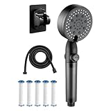 Shaersu Duschkopf Mit Handbrause - Handbrausenfilter | Duschbrause Für Badezimmer Wohnung Wohnwagen Studentenwohnheim Camping Hotel