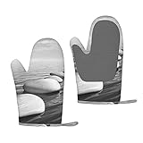 Ofenhandschuhe aus Silikon, Zen-Steine, 18 cm x 28 cm, zum Grillen, Kochen, Backen, Grillen, Mikrowelle, Frühling, Sommer