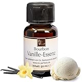 Vanille-Essenz „Bourbon“│ MEGA GESCHMACK│ Zum Verfeinern von leckerem Eis und vielen Desserts│ HOCHKONZENTRIERT │95% reinem Bourbon Vanilleextrakt │Inhalt 50 g