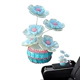 Armaturenbrett-Auto-Lufterfrischer,Auto-Armaturenbrett-Diffusor-Lufterfrischer, Dekorative Blumenauto-Aromatherapie, Strass gepunkteter Blumentopf, Auto-Parfüm, Automobil-Armaturenbrett-Dekoration