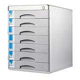 Abschließbare Metall-Schubladenbox für Aktenaufbewahrung – Büroschrank aus Aluminiumlegierung mit 7. Etage Aktenbox